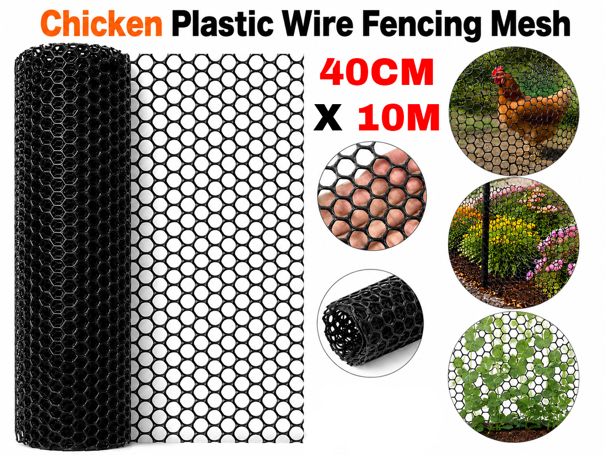 Plastic Wire Fencing Mesh Heavy Duty Garden & Poultry Barrier Netting