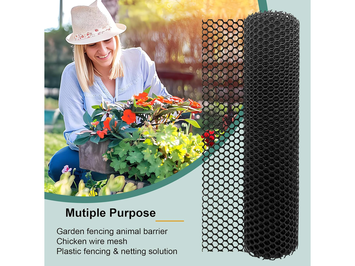 Plastic Wire Fencing Mesh Heavy Duty Garden & Poultry Barrier Netting