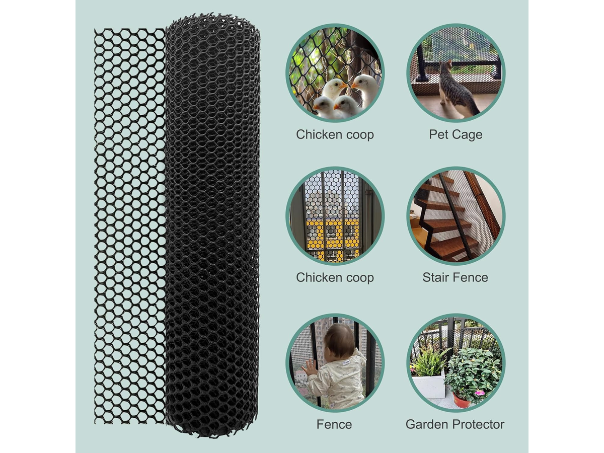 Plastic Wire Fencing Mesh Heavy Duty Garden & Poultry Barrier Netting