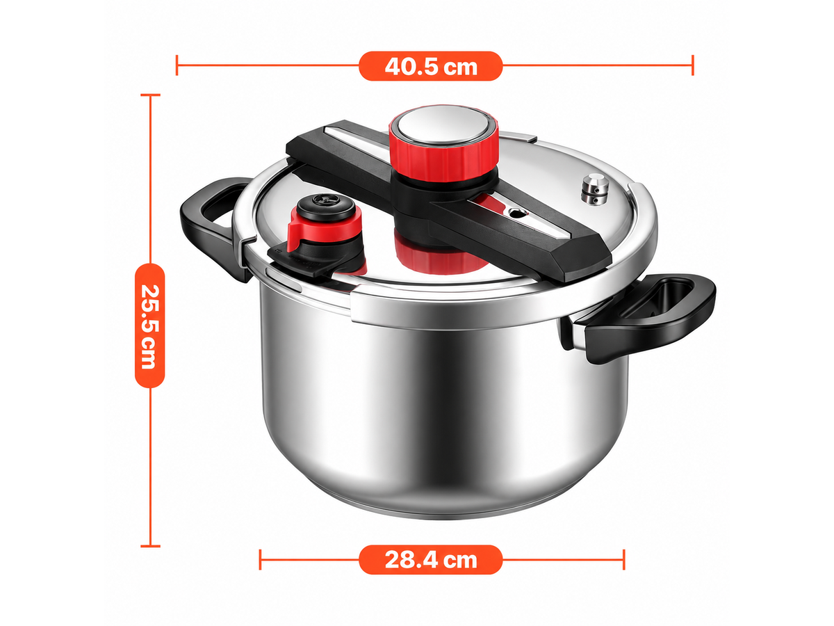 Pressure Cooker 9L Stainless Steel Pressure Cooker with Steaming Rack