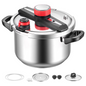 Pressure Cooker 9L Stainless Steel Pressure Cooker with Steaming Rack