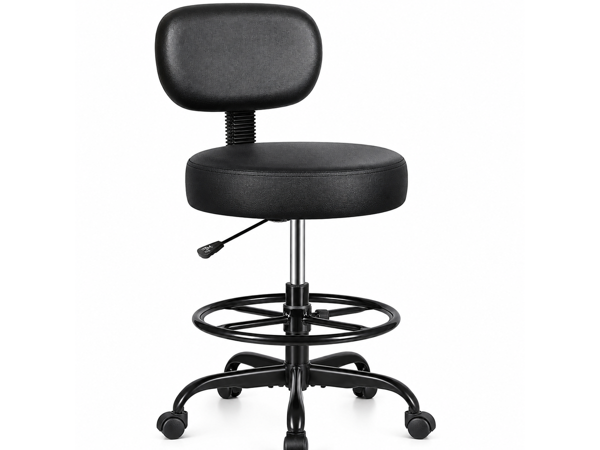 Office Chair Drafting Stool with Backrest