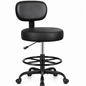 Office Chair Drafting Stool with Backrest