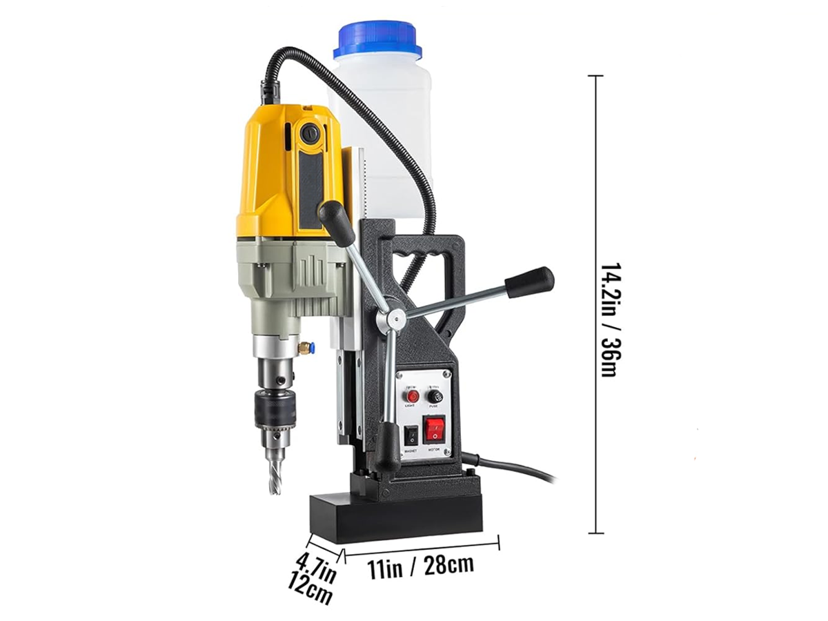 Portable Electric Mag Drill with 11 Drill Bits