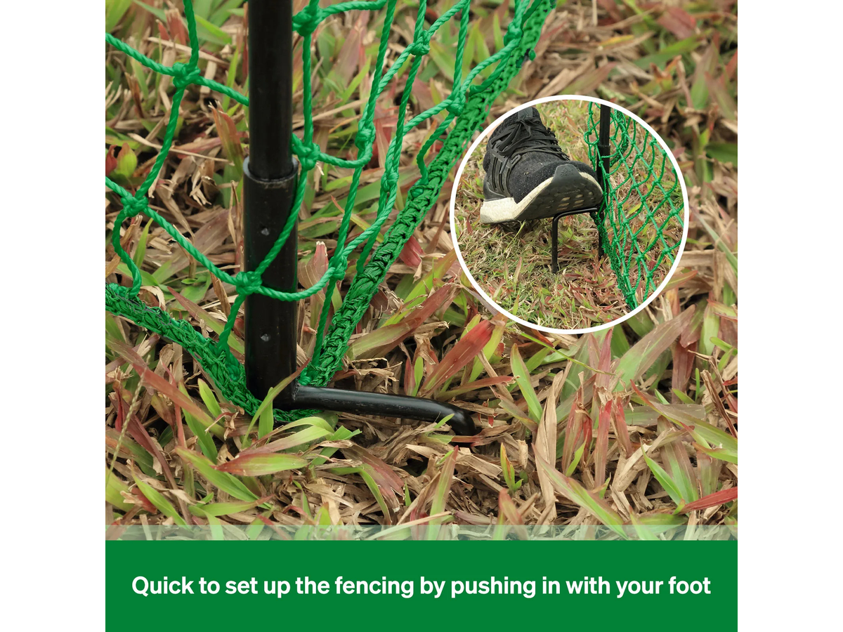 Chicken Fence 1.15M X 50M Portable Poultry Netting with Posts Gate Ground Pegs and Guy Ropes