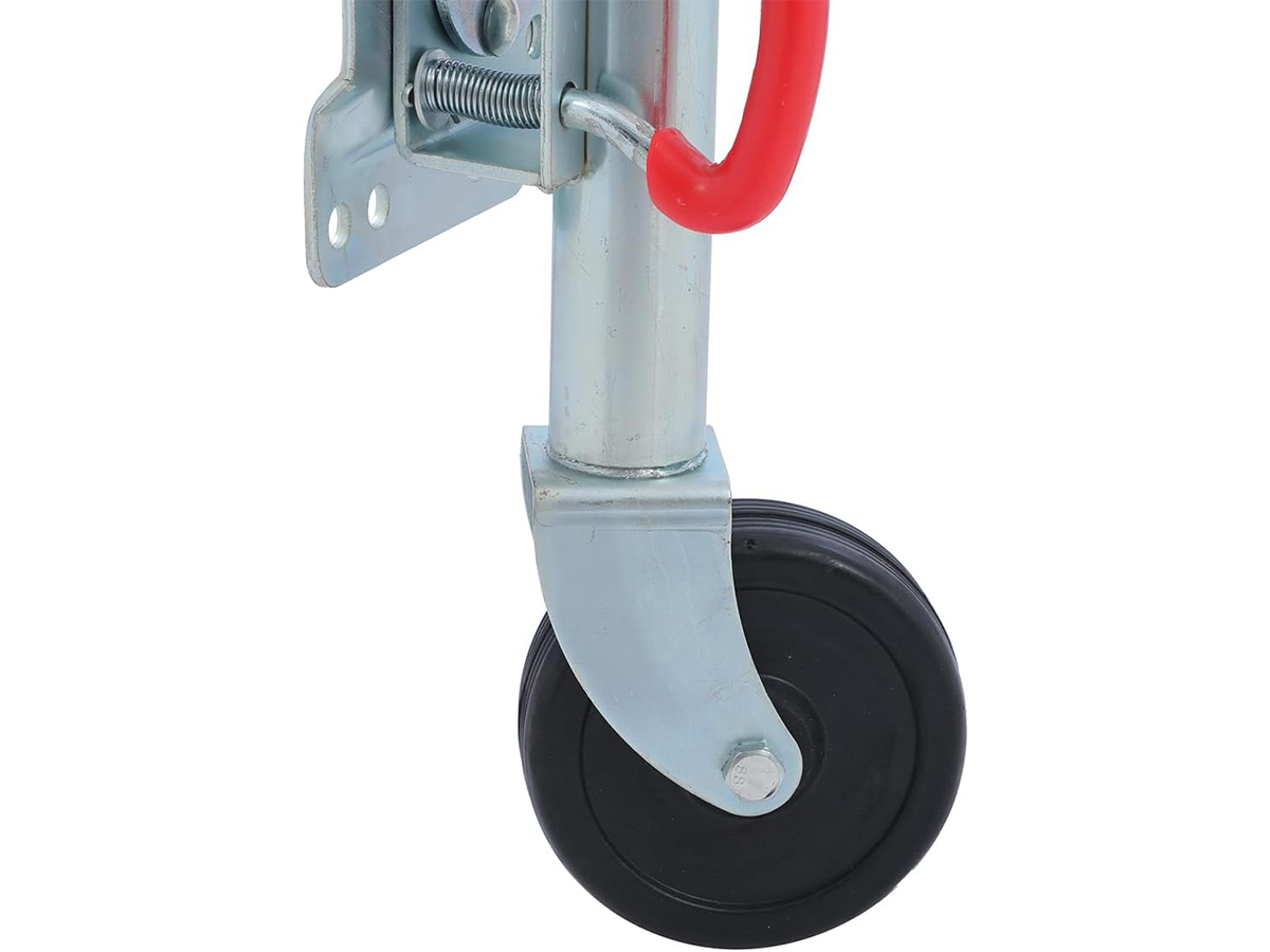 Trailer Jockey Wheel 48mm Heavy Duty Caravan Jockey Wheel with 6" Solid Rubber Wheel & Bracket 350kg Capacity