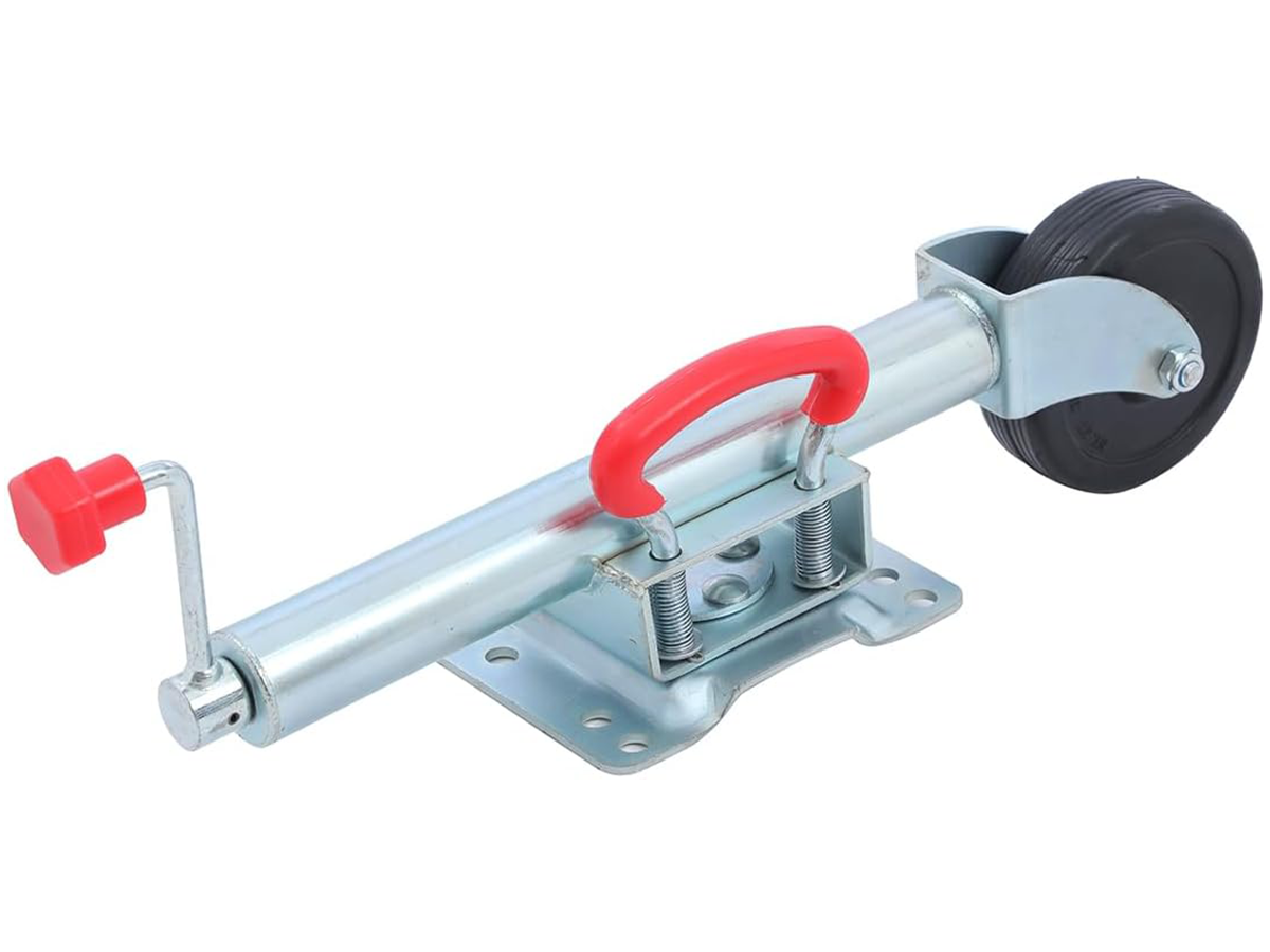Trailer Jockey Wheel 48mm Heavy Duty Caravan Jockey Wheel with 6" Solid Rubber Wheel & Bracket 350kg Capacity