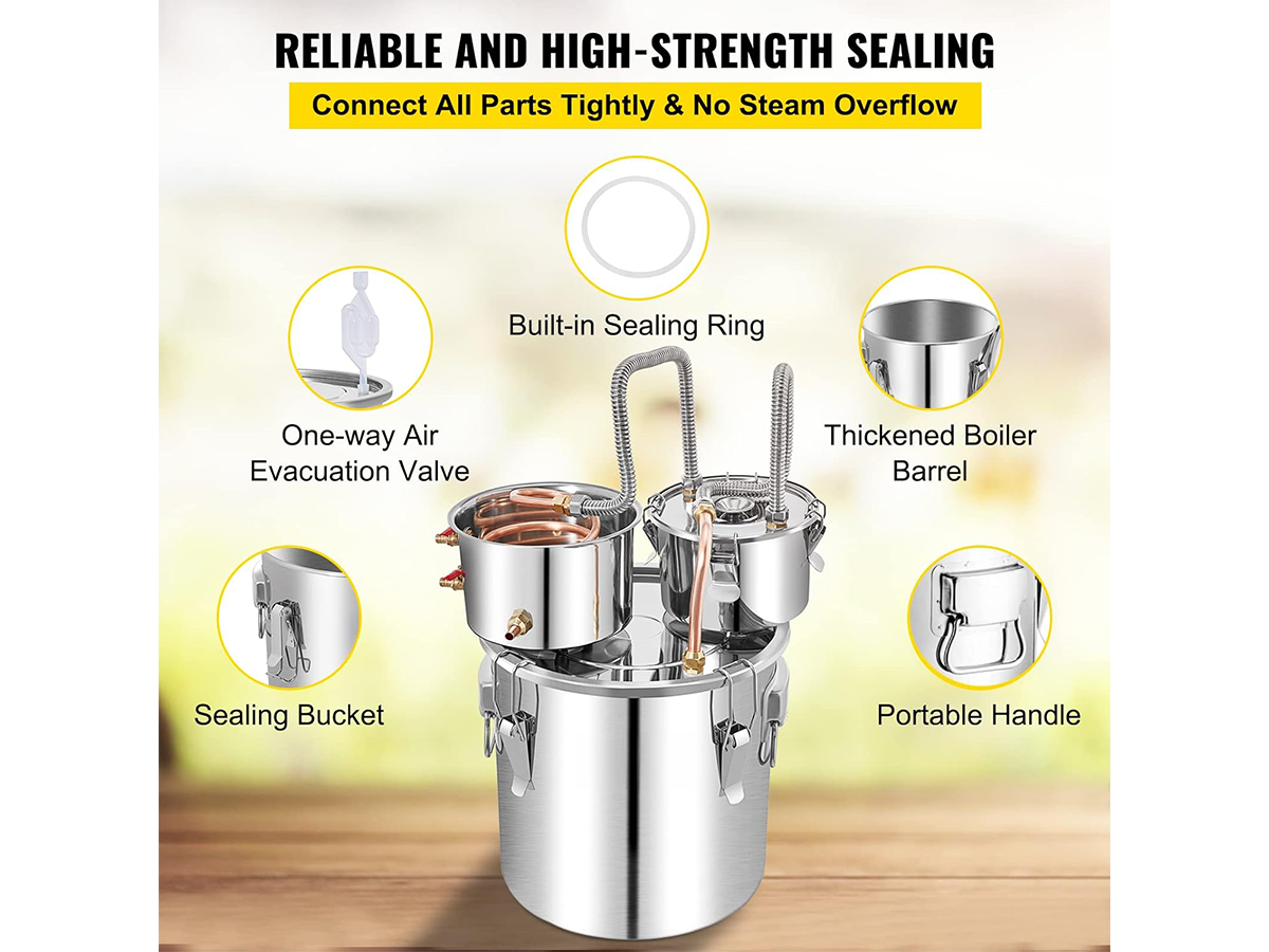 Water Distiller 30L 3 Pot Stainless Steel Distillation System with Thump Keg