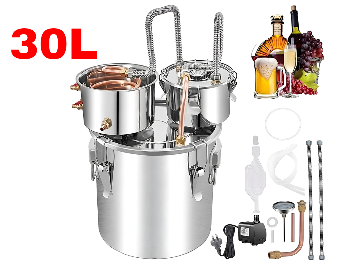 Water Distiller 30L 3 Pot Stainless Steel Distillation System with Thump Keg