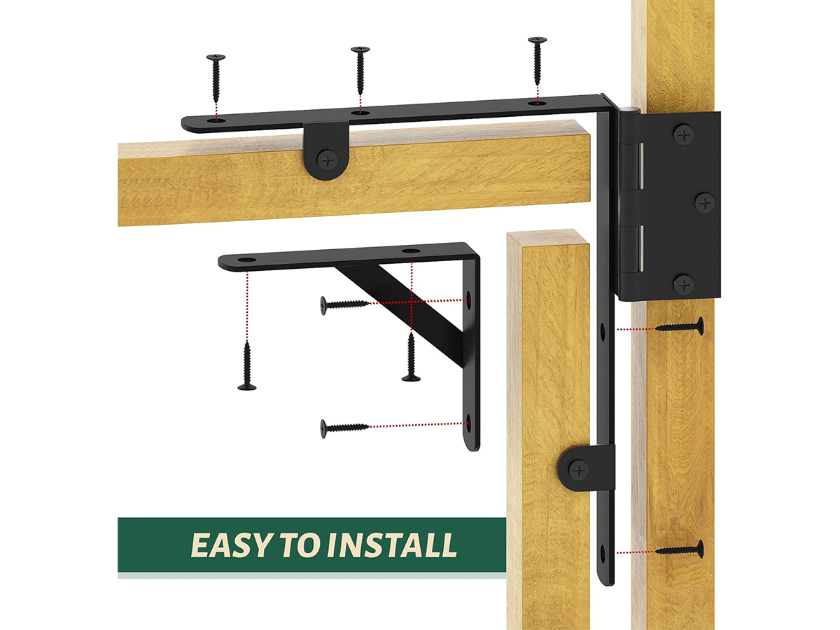 Fence Gate Assembly Kit Heavy Duty Anti Sag Gate Frame Hardware with Gate Latch