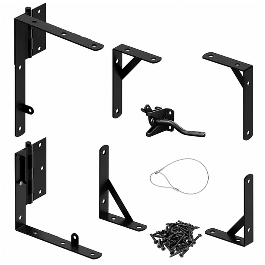 Fence Gate Assembly Kit Heavy Duty Anti Sag Gate Frame Hardware with Gate Latch