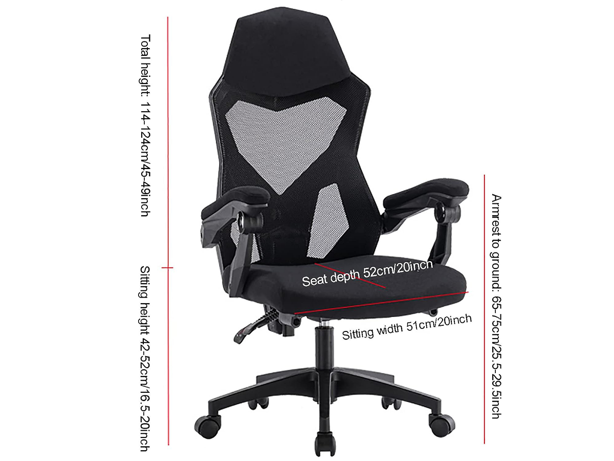 Office Chair Ergonomic Mesh Computer Desk Chair with Adjustable Height & Armrests