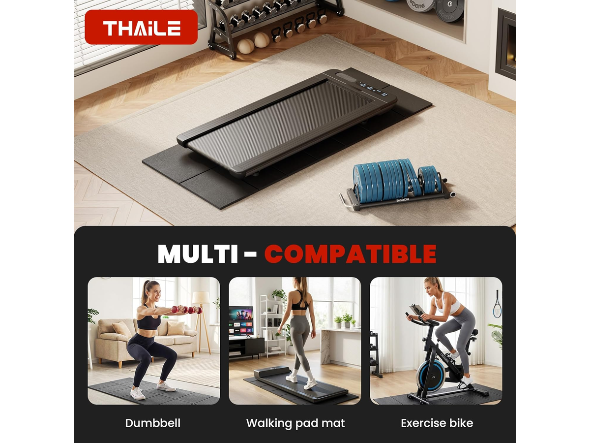 Treadmill Mat 140 × 70 cm Heavy Duty Non Slip Home Gym Equipment Floor Protection Mat
