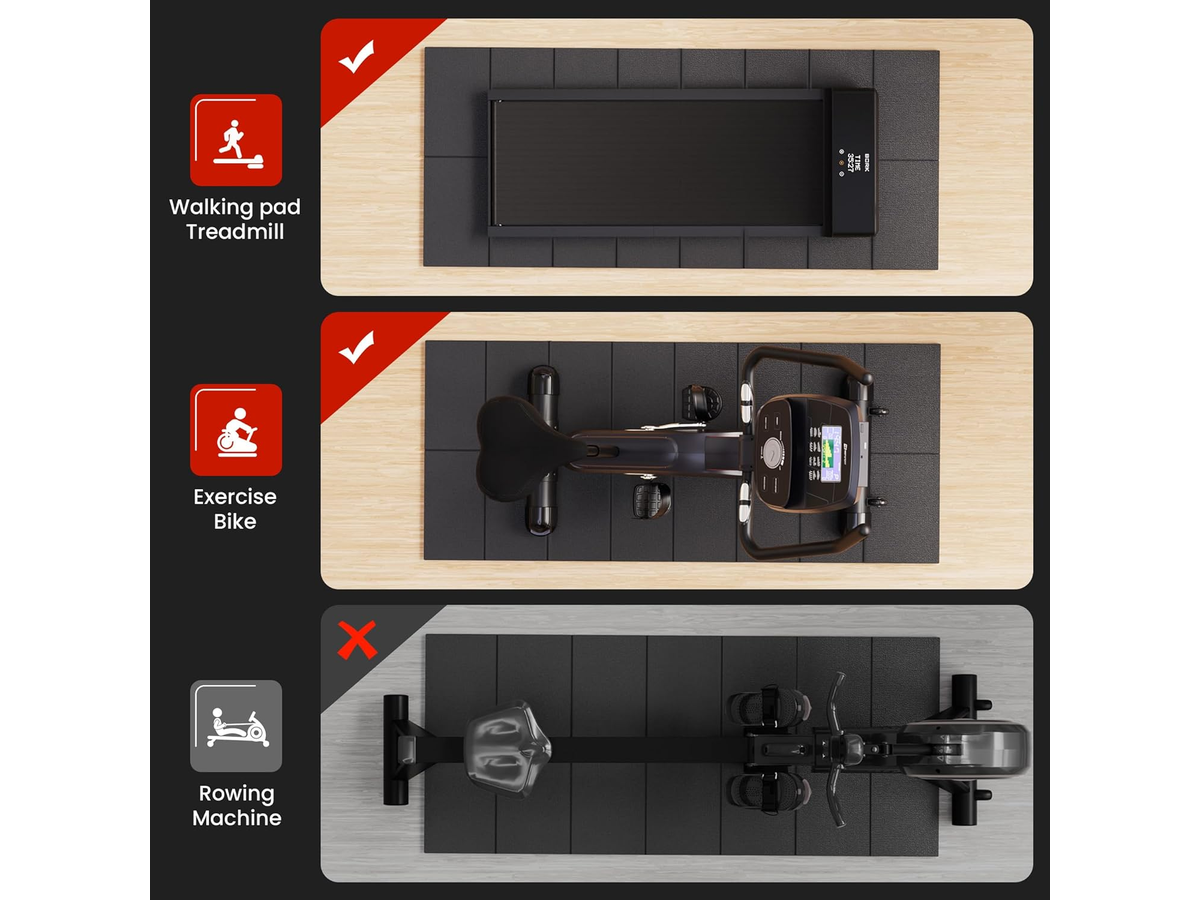 Treadmill Mat 140 × 70 cm Heavy Duty Non Slip Home Gym Equipment Floor Protection Mat