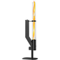 Wood Pellet Heater 58 Inch Smokeless Outdoor Pellet Patio Heater with Spiral Flame Glass Tube