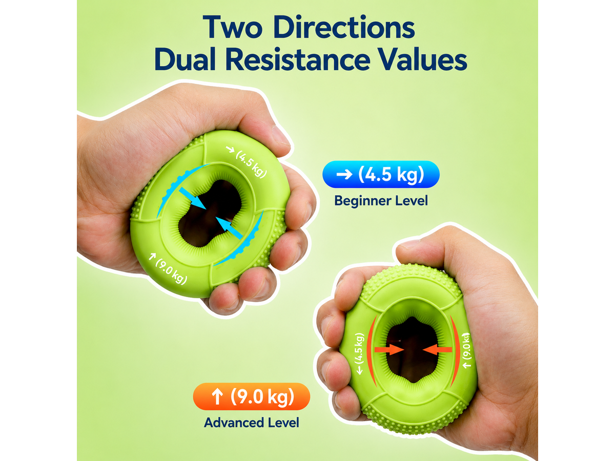 Hand Grip Strength Trainer 9 Piece Hand Grip & Finger Exerciser Forearm Strengthener Kit