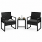 Outdoor Bistro Set Patio Furniture Wicker Chairs