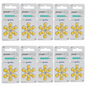 Power One Size 10 Hearing Aid Batteries Zinc Air Battery Pack (60 Batteries)