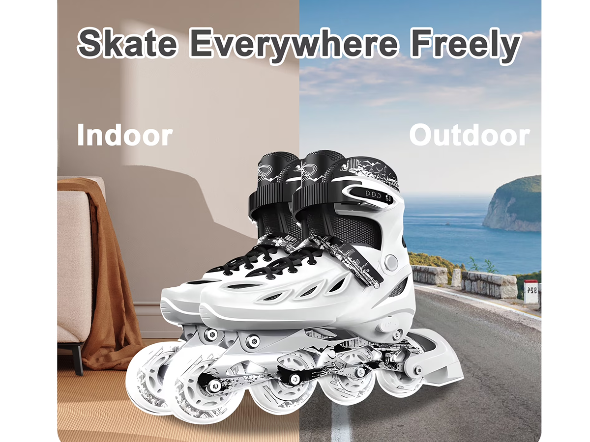 Adjustable Inline Skates Light Up Roller Blades