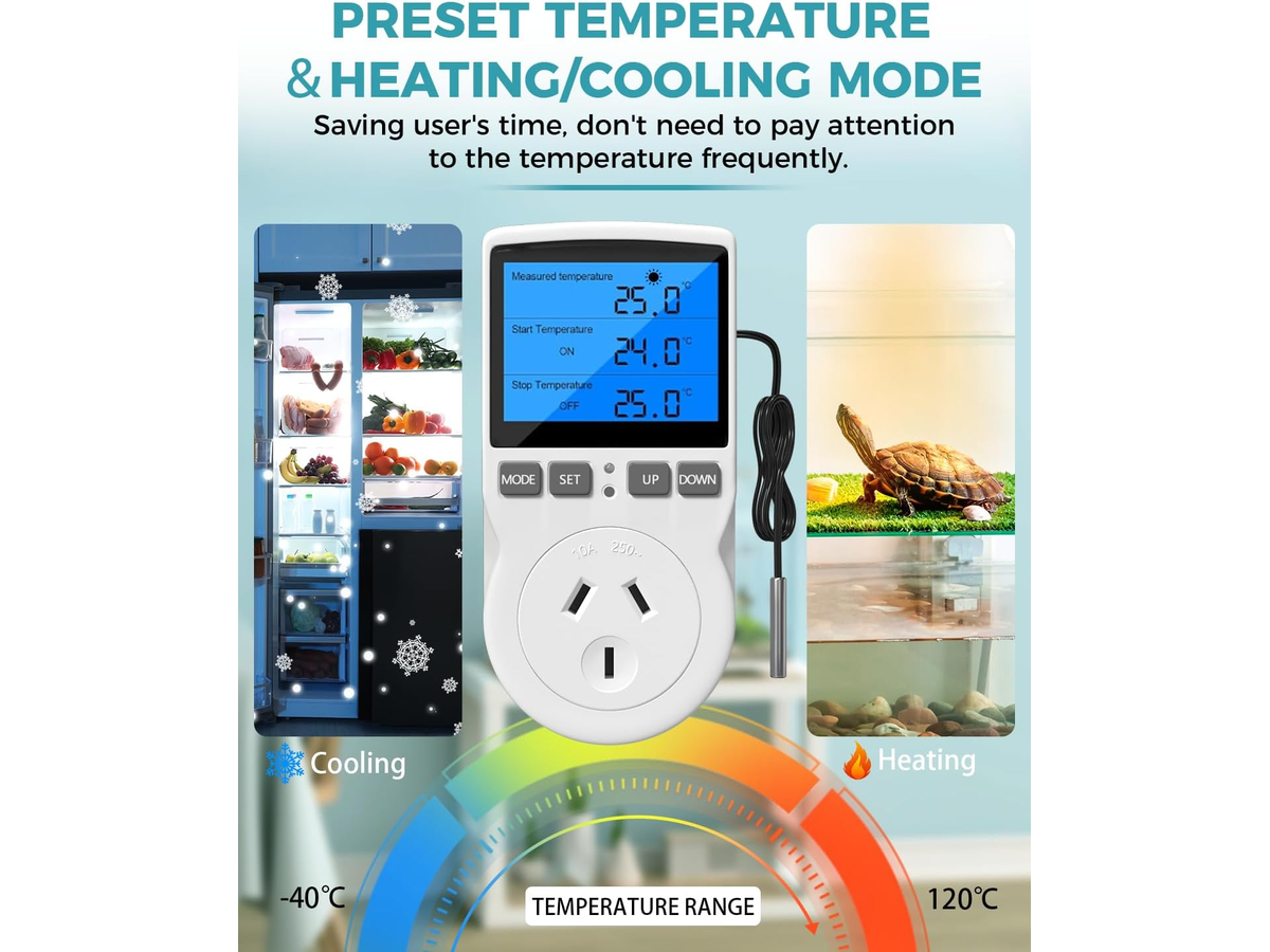 Digital Thermostat Temperature Controller with LCD Display