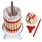 Fruit And Wine Press Machine 6L Manual Oak Wood Cider, Juice & Wine Press