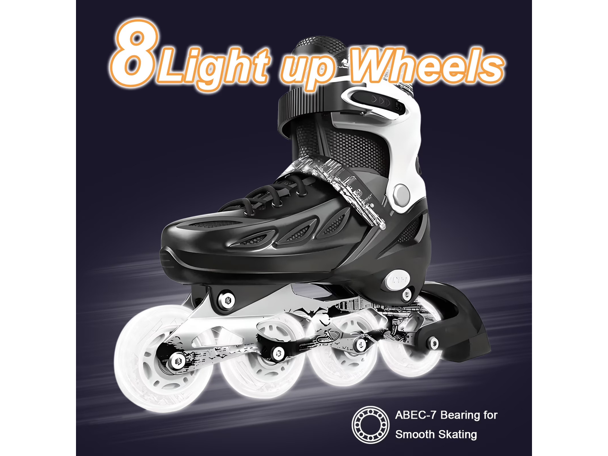 Adjustable Inline Skates Light Up Roller Blades