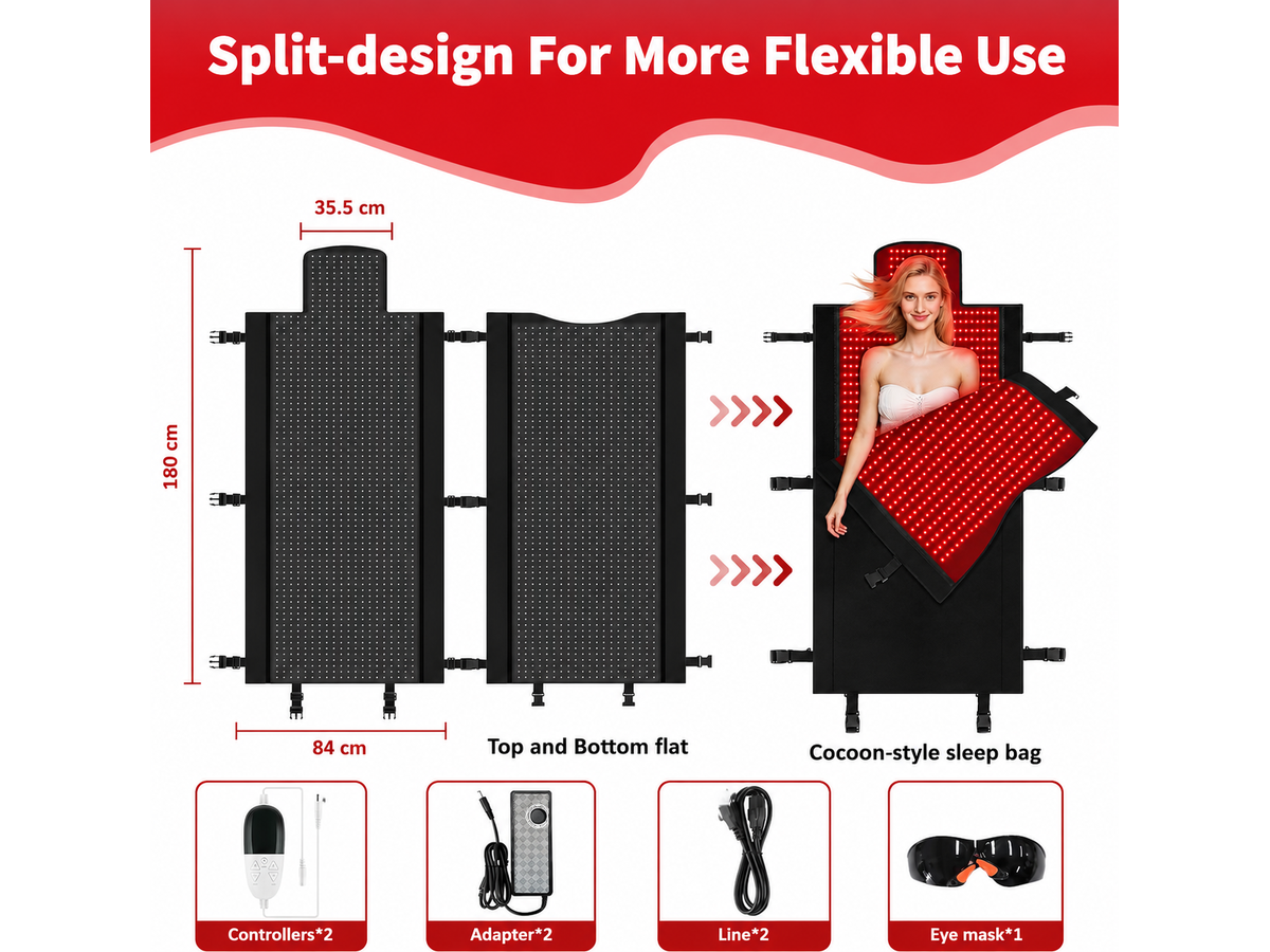 Red Light Therapy Mat Full Body LED Light Mat with 660nm & 850nm