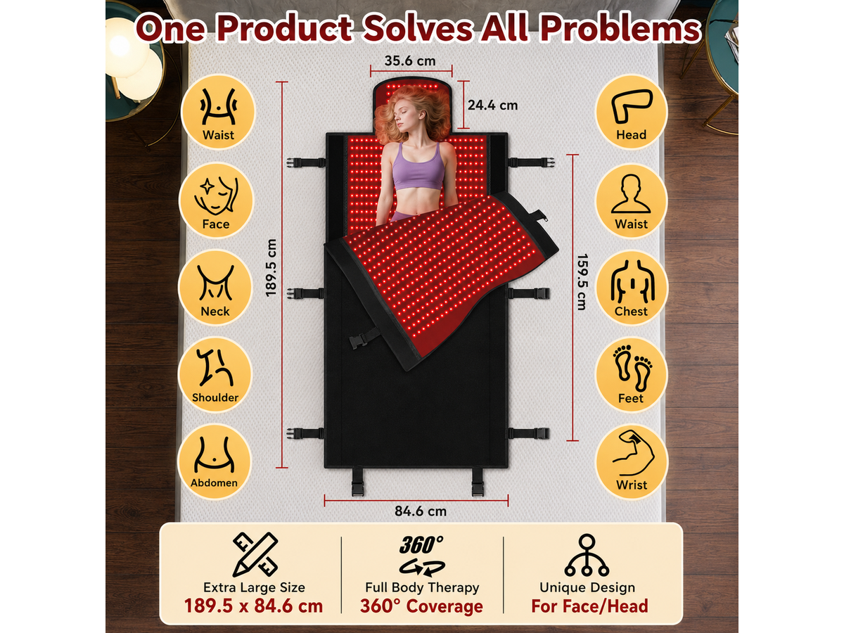Red Light Therapy Mat Full Body LED Light Mat with 660nm & 850nm