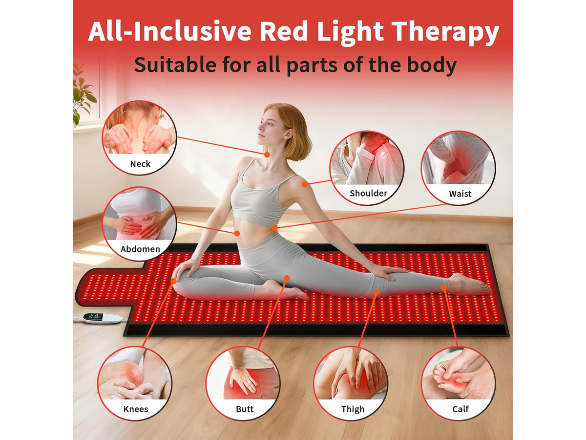 Red Light Therapy Mat Full Body LED Light Mat with 660nm & 850nm