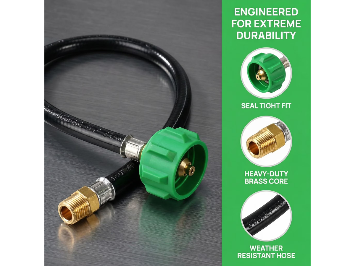 RV Propane Hose Dual Tank Connector 2 Pack