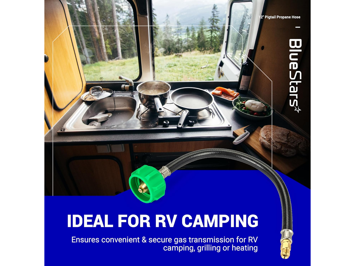 RV Propane Hose Dual Tank Connector 2 Pack