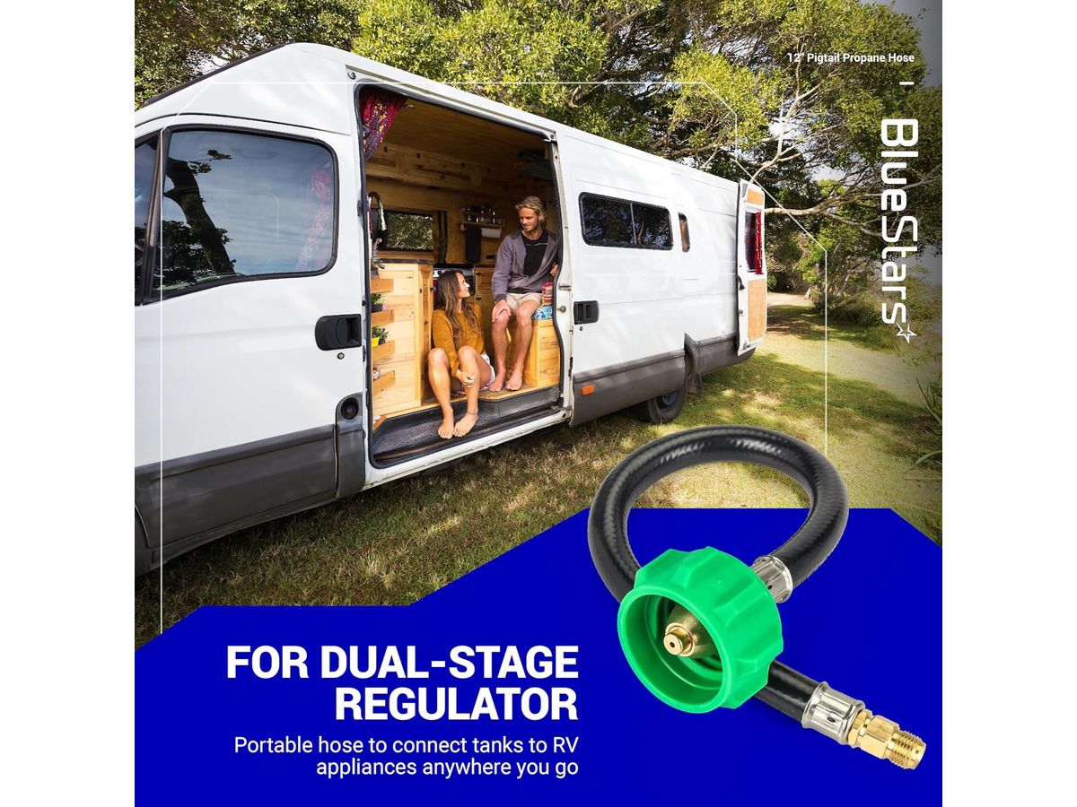 RV Propane Hose Dual Tank Connector 2 Pack