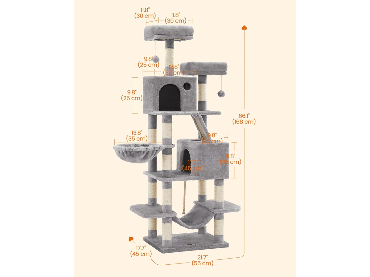 Cat Tree House Multi Level Cat Tower with Scratching Posts
