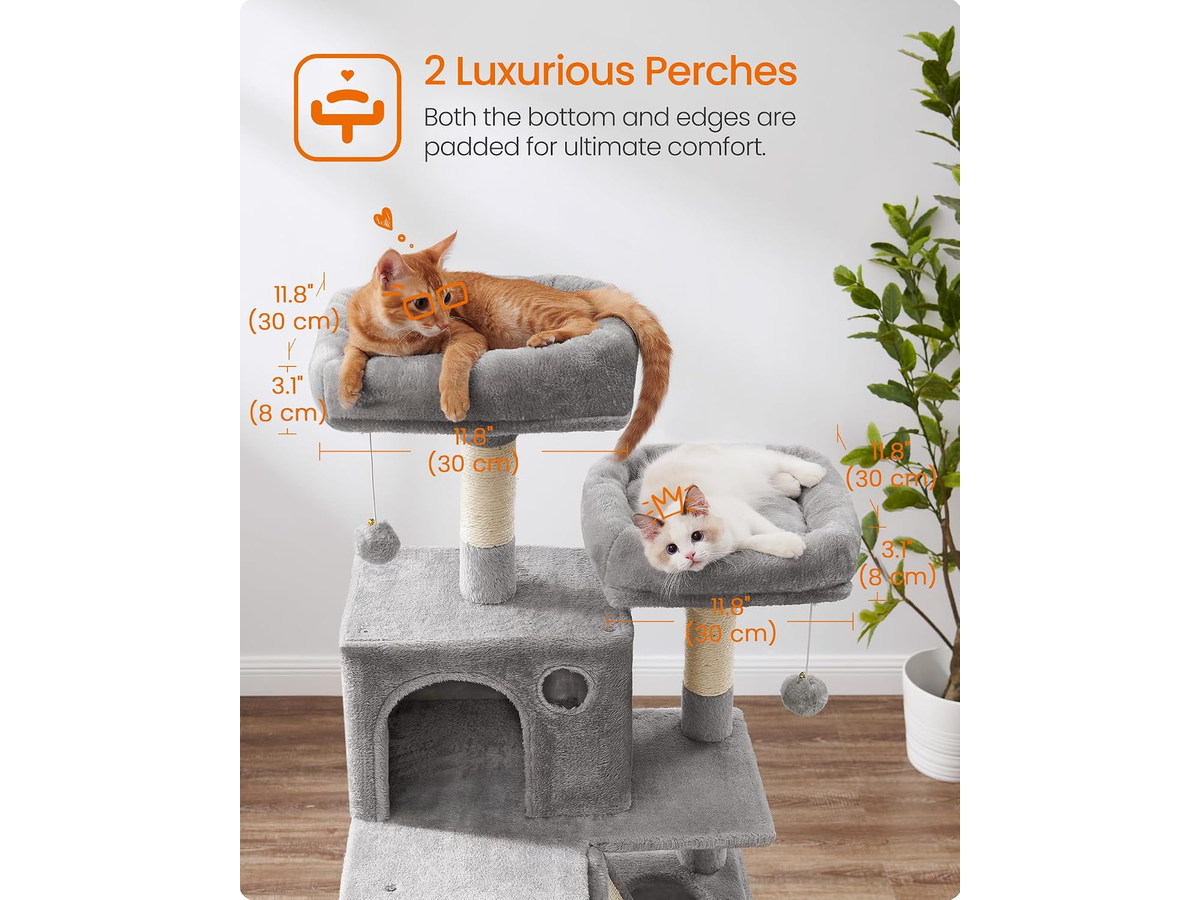 Cat Tree House Multi Level Cat Tower with Scratching Posts