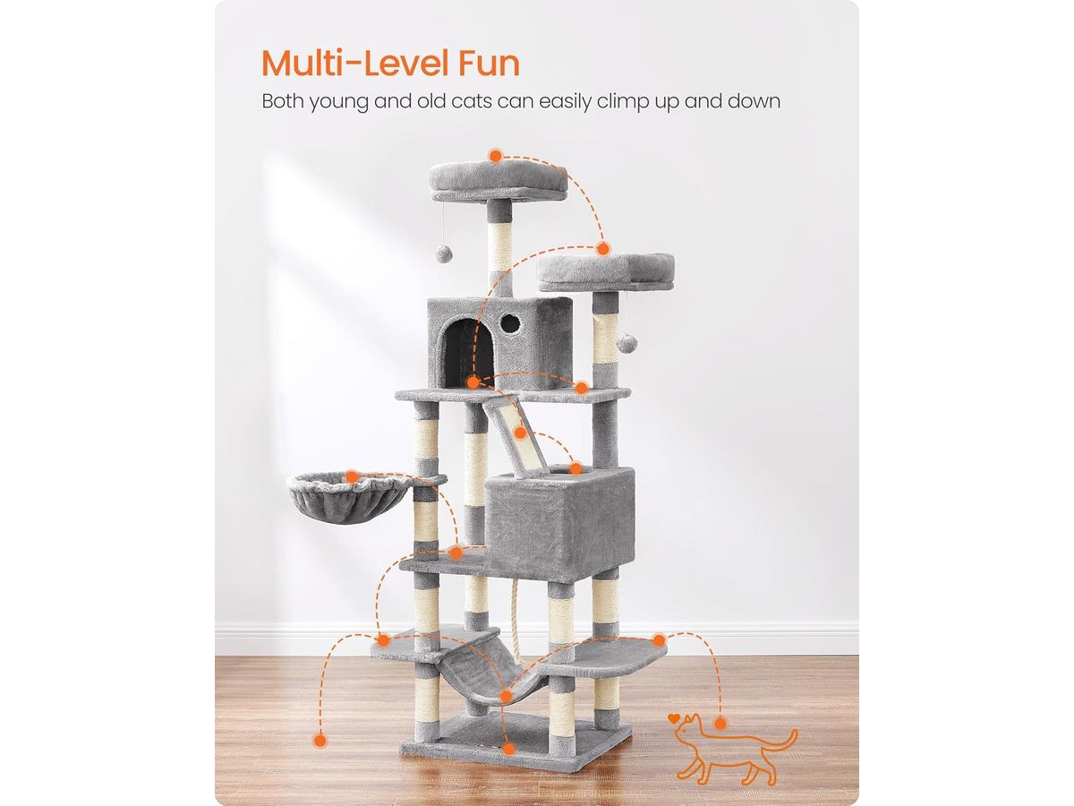 Cat Tree House Multi Level Cat Tower with Scratching Posts