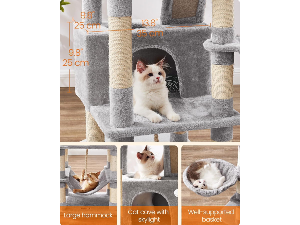 Cat Tree House Multi Level Cat Tower with Scratching Posts
