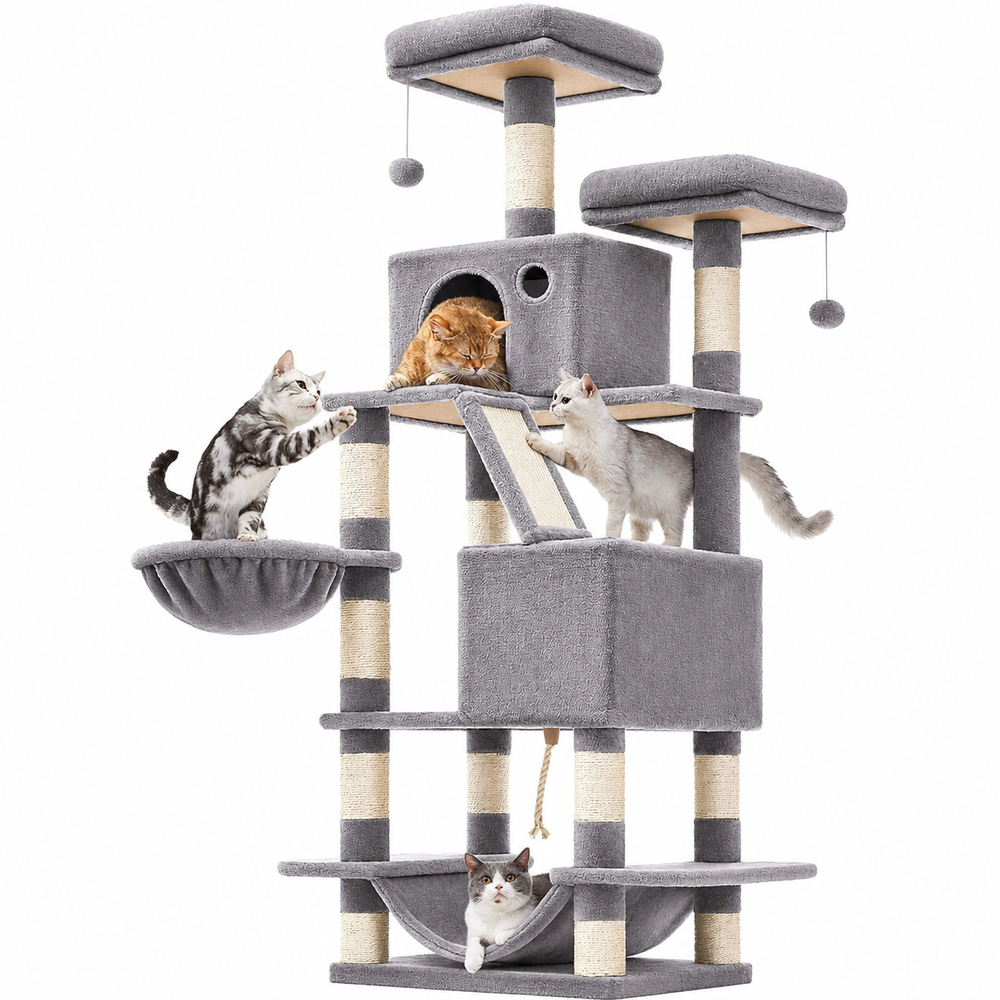 Cat Tree House Multi Level Cat Tower with Scratching Posts