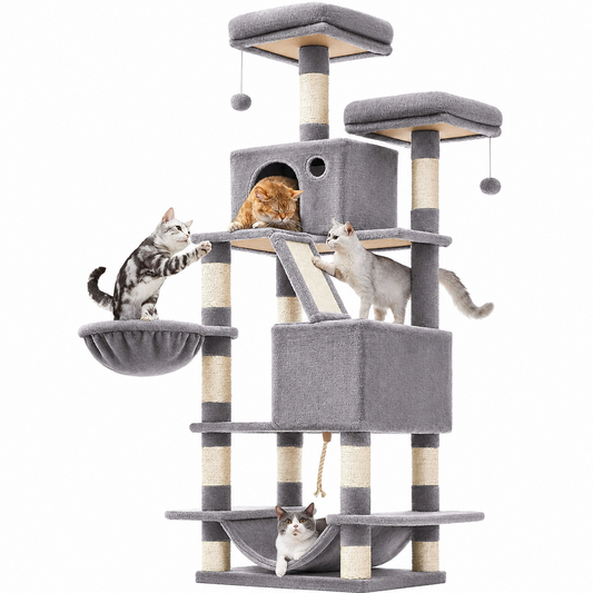 Cat Tree House Multi Level Cat Tower with Scratching Posts