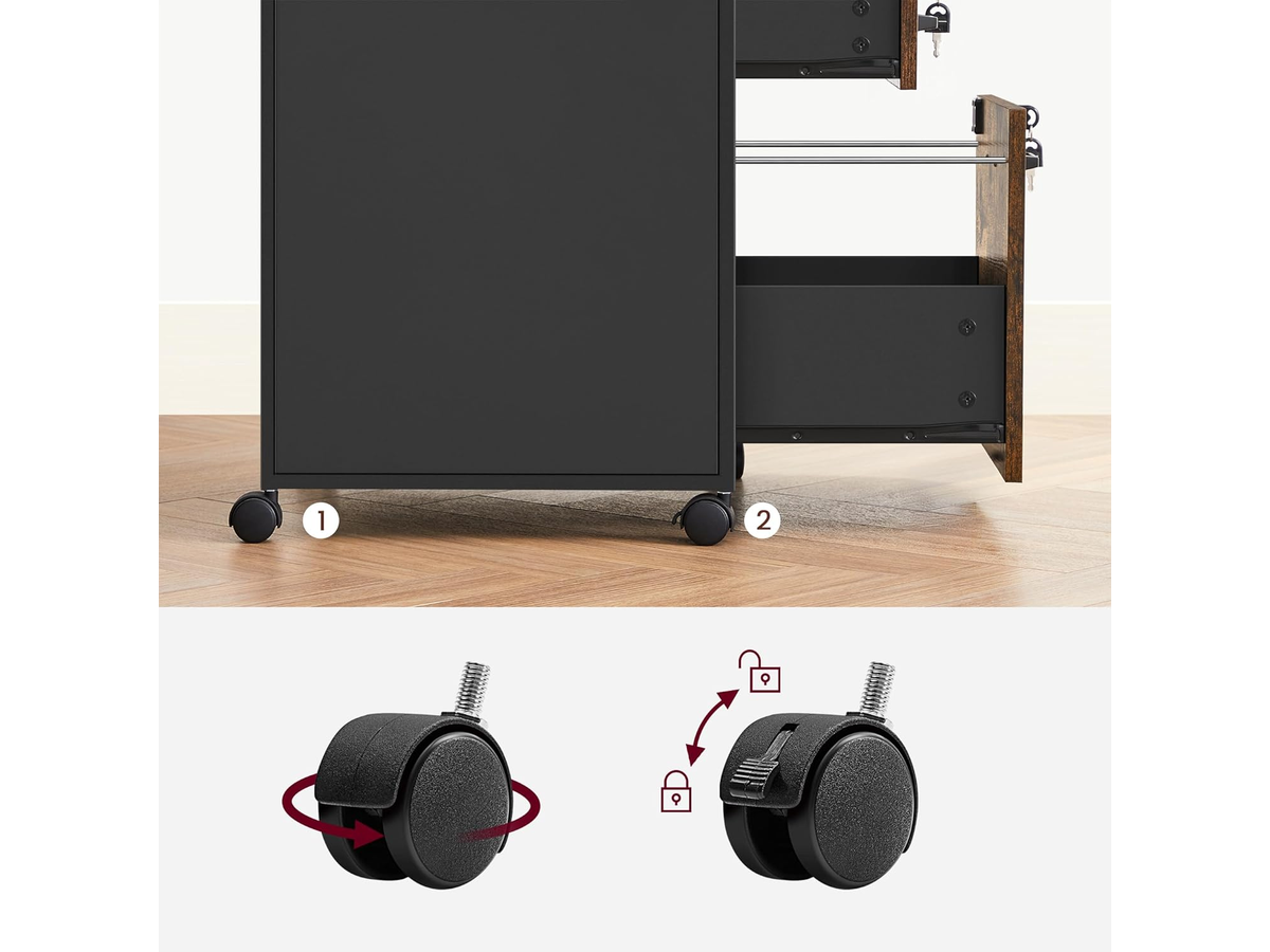 Office Filing Cabinet with Wheels File Organizer