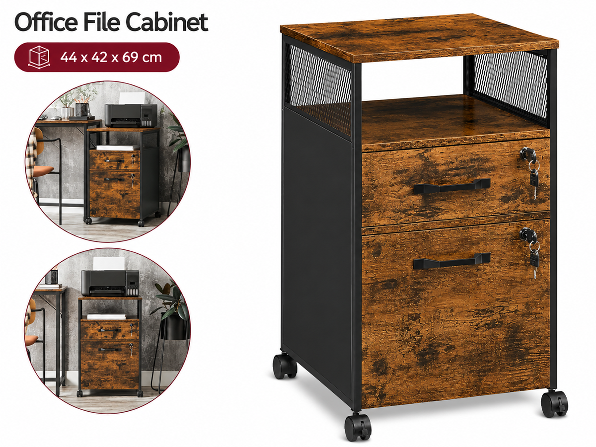 Office Filing Cabinet with Wheels File Organizer