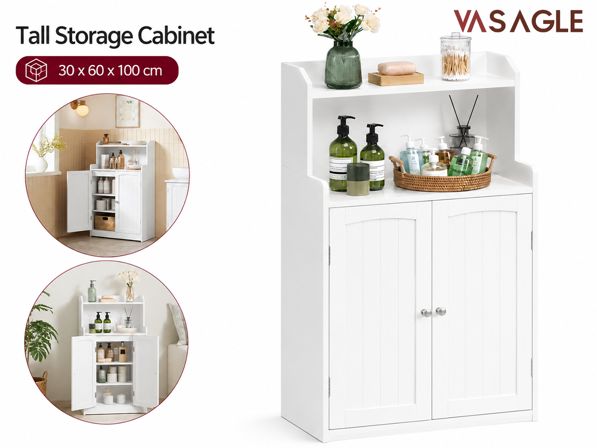 Freestanding Floor Cabinet Storage Cabinet with 2 Doors