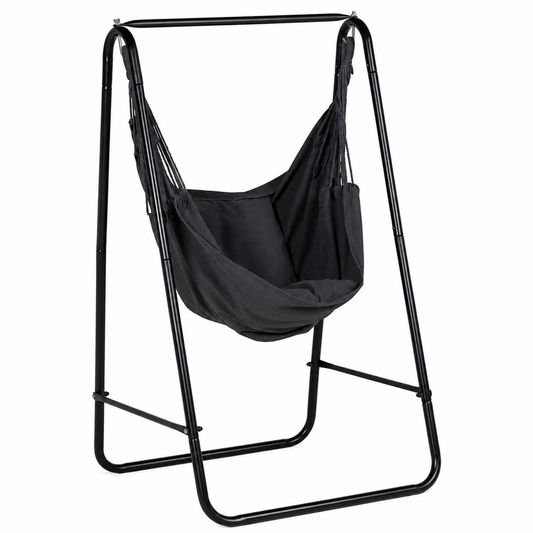 Hammock Chair Stand with Hanging Chair Foldable Heavy Duty Metal Frame