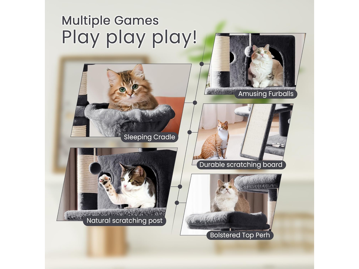 Cat Tree House Cat Scratching Posts Cat Tree Climbing Frame