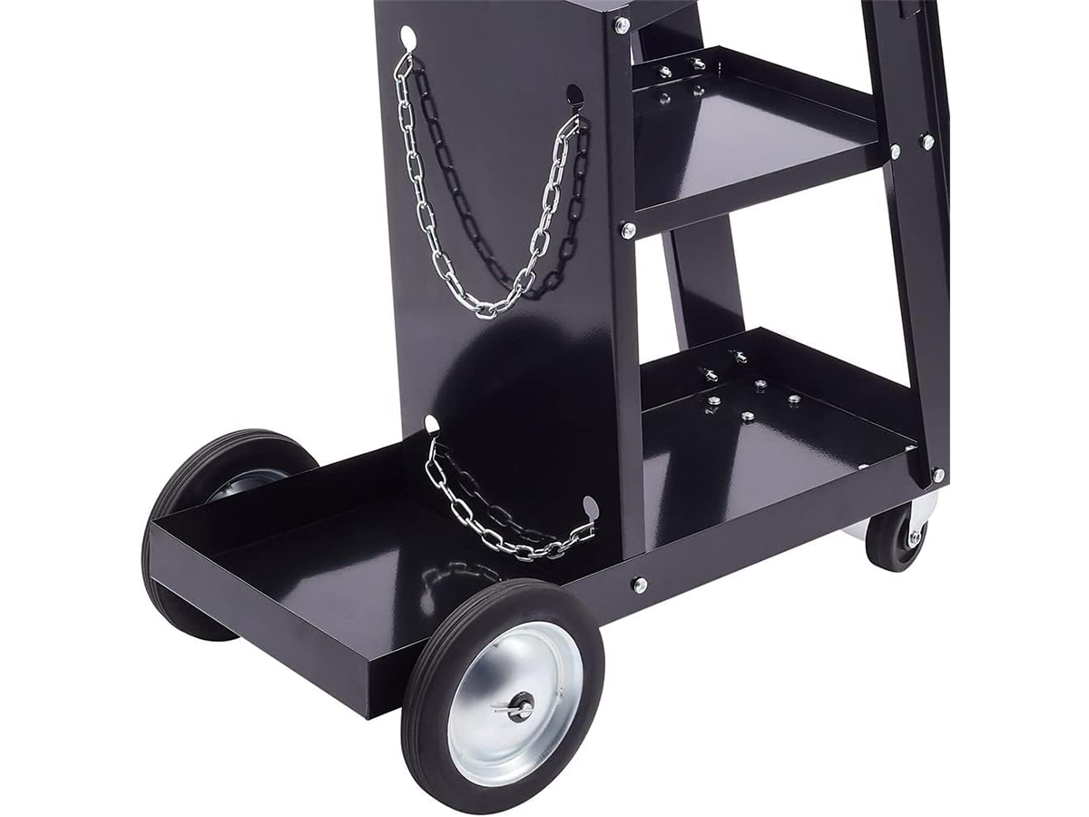 Welding Cart Trolley Heavy Duty 3 Tier Welder Storage Cart with Gas Cylinder Holder