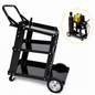 Welding Cart Trolley Heavy Duty 3 Tier Welder Storage Cart with Gas Cylinder Holder