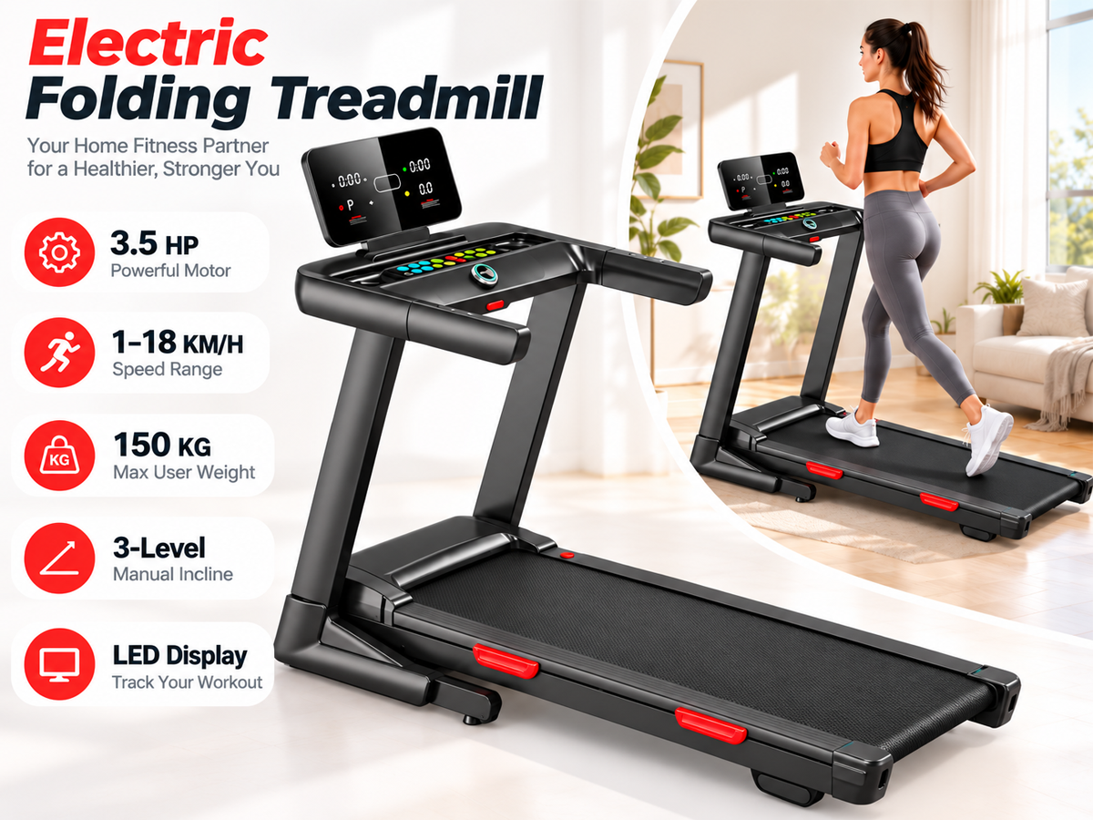 Electric Folding Treadmill 3.5HP