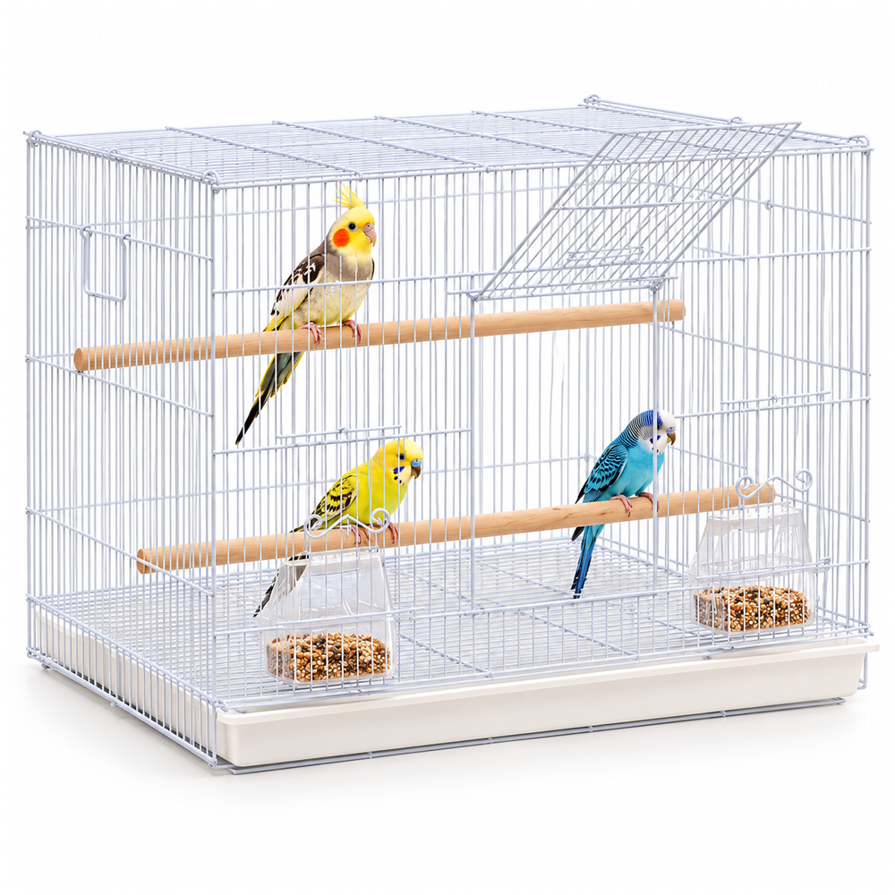 Bird Cage Metal Flight Cage with 2 Perches