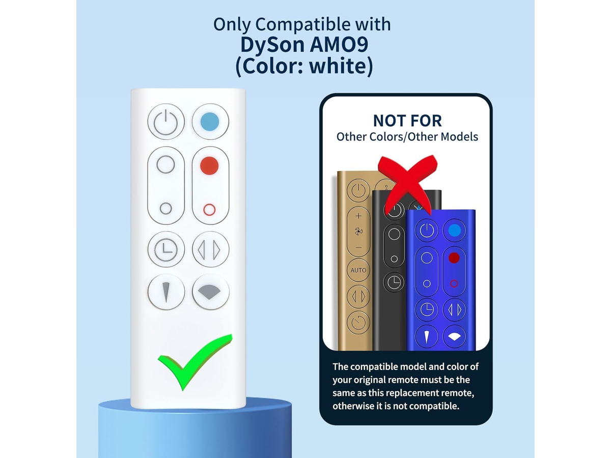 Remote Control for Dyson AM09 Replacement Remote for Dyson AM09 Hot + Cool Heater Fan