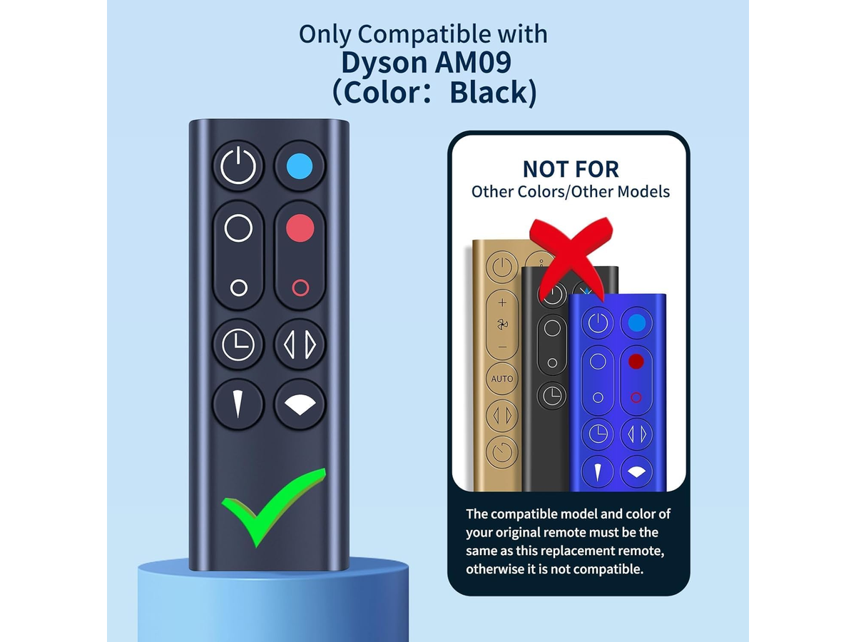 Remote Control for Dyson AM09 Replacement Remote for Dyson AM09 Hot + Cool Heater Fan