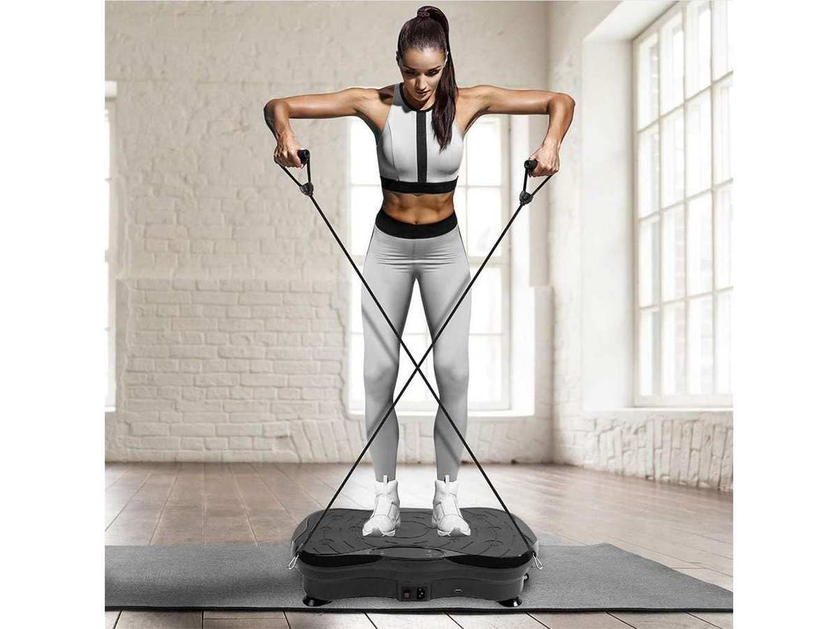 Vibration Plate Exercise Machine with Remote and Resistance Bands
